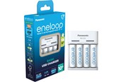 Batterien und Akkus - Panasonic eneloop Basic BQ-CC61 battery charger - 4 x AA type - NiMH - K-KJ61MCD40USB