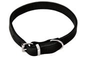 Hunde - Dogman Leather collar Lina adjustable - 122765