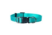 Hunde - Dogman Nylon Hundehalsband Iris Türkis Groß 20mmx35-60cm - 123014