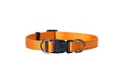 Hunde - Dogman Nylon Hundehalsband Iris Orange Groß 20mmx35-60cm - 123026