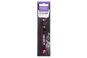 Katzen - Dogman Reflektierendes Katzenhalsband mit Sicherheitsverschluss und Glocke Rosa 10mmx20-30cm - 154511
