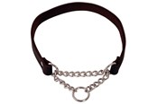 Hunde - Dogman Lederhalsband für Hunde mit Korrekturkette 18mmx35cm - 161435