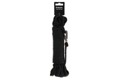 Hunde - Dogman Iris geflochtene Schleppleine mit Karabinerbefestigung Schwarz 6,5mm 15m - 224000