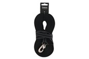 Hunde - Dogman Iris Gewebte Schleppleine mit Karabinerhaken Schwarz 20mm 15m - 224007