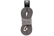 Hunde - Dogman Iris Gewebte Schleppleine mit Karabinerhaken Grau 20mm 15m - 224012