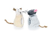 Katzen - Dogman Katzenspielzeug Mäuse mit Seilschwanz (2er-Pack) 10cm - 331212