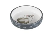 Katzen - Trixie Ceramic bowl 0.3 l/ø 15 cm grey - TX24784