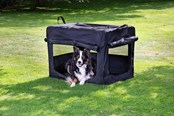 Hunde - Dogman Milou Canvas Crate Black XL 81.5x58.5x58.5cm - 375603