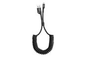 USB Kabel - Baseus Spring-loaded cable Lightning 1m 2A (black) - CALSR-01