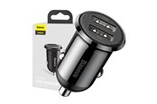 Handys - Adapter und Ladegeräte - Baseus Grain Pro Car Charger 2x USB 4.8A (black) - CCALLP-01