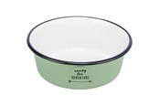 Hunde - Trixie Bowl enamel/stainless steel 0.9 l/ø 17 cm green - TX25212