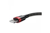 USB Kabel - Baseus Cafule USB Lightning Cable 1.5A 2m (Black+Red) - CALKLF-C19