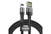 USB Kabel - Baseus Lightning USB cable (reversible) Cafule 2.4A 1m (gray-black) - CALKLF-GG1