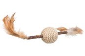 Katzen - Trixie Matatabi Feder und Rasselball Katzenspielzeug 20cm - TX42431