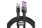 USB Kabel - Baseus Cafule USB-C Cable Huawei SuperCharge QC 3.0 5A 1m (Black+Gray) - CATKLF-PG1