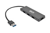 USB-Hubs - Tripp Lite 4-Port Portable Slim USB 3.0 Superspeed Hub w/ Built In Cable - hub - 4 ports USB-Hubs - 4 - Schwarz - U360-004-SLIM