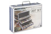 Kunst & Handwerk Ausstattung - Nassau Art Set. 140 pieces in metal case.37.5*29 - AR0969/GE