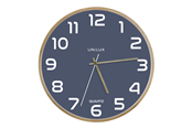 Einrichtung - Unilux Baltic Clock blue/wood - 400165110