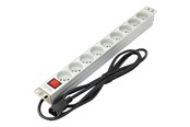 Stromkabel (Extern) - DIGITUS 9-Port - 1U - Aluminum PDU - A-19-STRIP-4-IMP