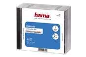 Speicherzubehör - Hama Standard CD Double Jewel Case pack of 5 transparent/black - 44745
