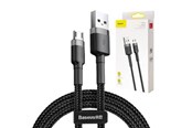 USB Kabel - Baseus Cafule Cable USB For Micro 2A 3m Gray+Black - 6953156296374