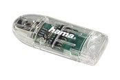 Speicherkarten Lesegerät/Adapter - Hama "8in1" USB 2.0 Card Reader SD / microSD transparent - 91092