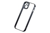 Handys - Cover & Cases - Baseus Glitter Transparent Case and Tempered Glass set for iPhone 14 Plus (black) - ARMC021001