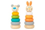 Baby Spielzeug - Small Foot - Wooden Stacking Tower Animal Pastel - 11714