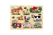 Puzzle - Small Foot - Wooden Stud Puzzle Farm 9pcs. Holz - 1767