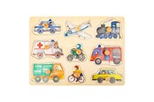Puzzle - Small Foot - Wooden Stud Puzzle City Vehicles 9pc Holz - 11503