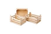 Rollenspiele - Small Foot - Wooden Crates Large 18x12x9.5cm Set of 3 - 1807