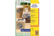 Papier, Fotopapier und Etiketten - Avery Brown kraft rectangular Product Labels (recycle) - L7110-25