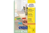 Papier, Fotopapier und Etiketten - Avery Coloured removable labels yellow - L6035-20