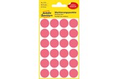 Papier, Fotopapier und Etiketten - Avery Colour coding dots permanent neon red - 3172