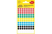 Papier, Fotopapier und Etiketten - Avery Colour coding dots permanent assorted red green yellow blue black white - 3090