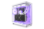 Gehäuse - NZXT H6 Flow Compact Dual Chamber with RGB - Matte White - Gehäuse - Miditower - Weiß - CC-H61FW-R1