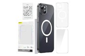 Handys - Cover & Cases - Baseus Magnetic Crystal Clear for iPhone 13 (transparent) with all-tempered-glass screen protector and cleaning kit - ARSJ010602