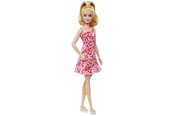 Dolls & Accessories - Barbie Fashionista Doll - Pink Floral Dress - HJT02
