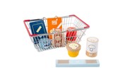 Rollenspiele - Small Foot - Wooden Play Food in Shopping Basket - 11443