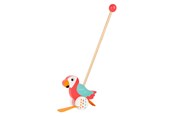 Baby Spielzeug - Small Foot - Wooden Push Figure Parrot Lori with Stick - 10475