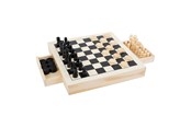 Brettspiele - Small Foot - Game Box 3in1 Chess Checkers Mill Game - 11208
