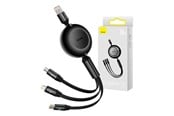 USB-Hubs - Baseus Bright Mirror 3 USB 3-in-1 cable for micro USB / USB-C / Lightning 66W / 2A 1.1m (Black) USB-Hubs - USB 2.0 - Schwarz - CAMJ010101