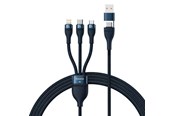 USB Kabel - Baseus 3in1 USB cable Flash Series 2 USB-C + micro USB + Lightning 100W 1.2m (blue) - CASS030103