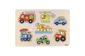 Puzzle - Goki Wooden Stud Puzzle Vehicles 7pcs. Holz - 57491