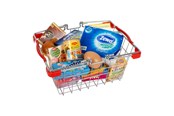 Rollenspiele - Small Foot - Play Food in Metal Shopping Basket 2 - 9559
