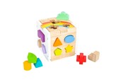 Baby Spielzeug - Small Foot - Wooden Shape Sorter Cube Rainbow. - 11777