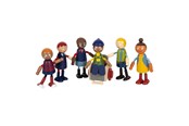 Figuren - Small Foot - Wooden Dollhouse Family with Wheelchair 6pcs. - 12396