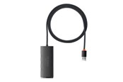 USB-Hubs - Baseus Hub 4in1 Lite Series USB to 4x USB 3.0 1m (Black) USB-Hubs - USB 3.0 - 4 - Schwarz - WKQX030101