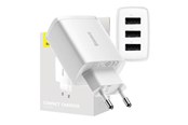 Handys - Adapter und Ladegeräte - Baseus Compact Quick Charger 3x USB 17W (White) - CCXJ020102