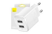 Handys - Adapter und Ladegeräte - Baseus Compact Quick Charger 2x USB 10.5W (white) - CCXJ010202
